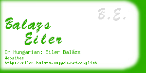 balazs eiler business card