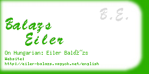 balazs eiler business card